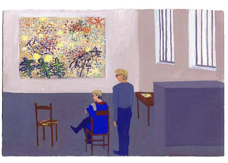 LES PLUS BELLES HEURES- Mai - 1991 - gouache / papier 25,5x19 cm - Série autobiographique "Les (…)
