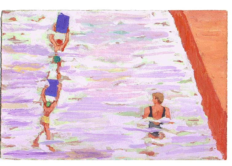 LES PLUS BELLES HEURES- Mai - 1991 - gouache / papier 25,5x19 cm - Série autobiographique "Les (…)