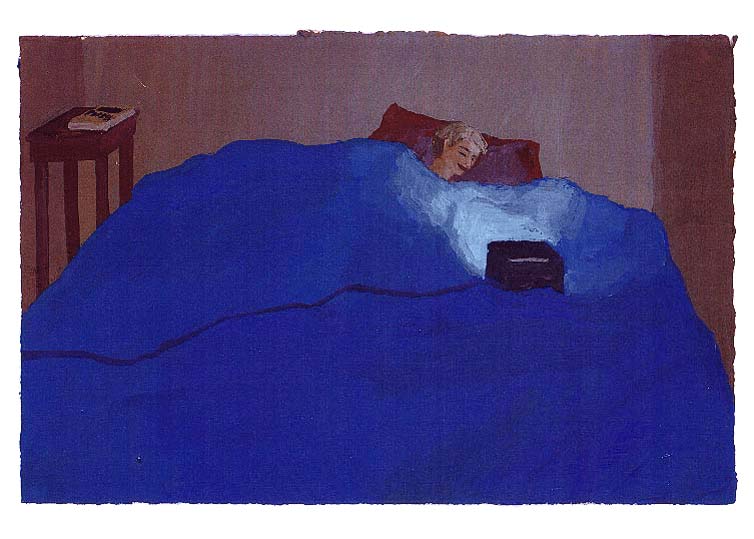 LES PLUS BELLES HEURES- Mai - 1991 - gouache / papier 25,5x19 cm - Série autobiographique "Les (…)