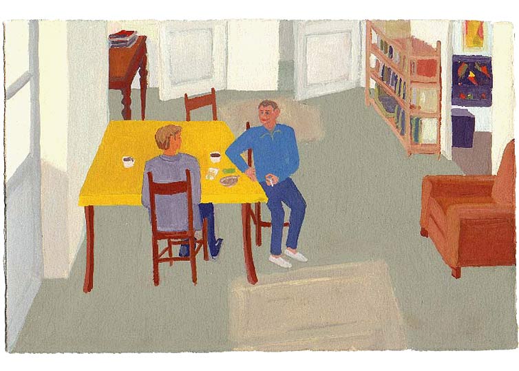 LES PLUS BELLES HEURES- Mai - 1991 - gouache / papier 25,5x19 cm - Série autobiographique "Les (…)
