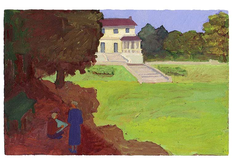 LES PLUS BELLES HEURES- Mai - 1991 - gouache / papier 25,5x19 cm - Série autobiographique "Les (…)