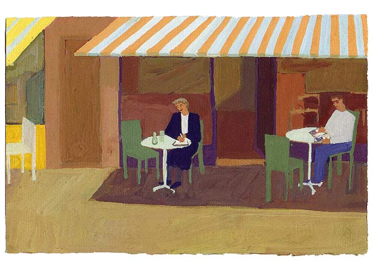 LES PLUS BELLES HEURES- Mai - 1991 - gouache / papier 25,5x19 cm - Série autobiographique "Les (…)