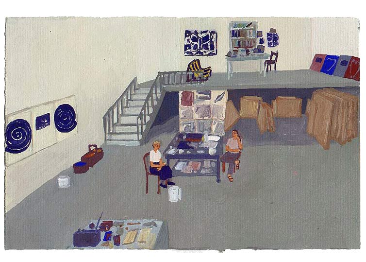LES PLUS BELLES HEURES- Mai - 1991 - gouache / papier 25,5x19 cm - Série autobiographique "Les (…)