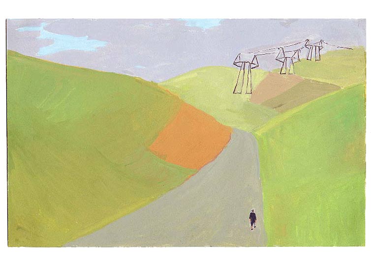 LES PLUS BELLES HEURES- Aout - 1995 - gouache / papier 25,5x19 cm - Série autobiographique "Les (…)