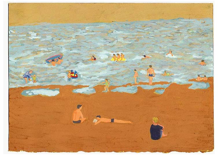 LES PLUS BELLES HEURES- Aout - 1995 - gouache / papier 25,5x19 cm - Série autobiographique "Les (…)