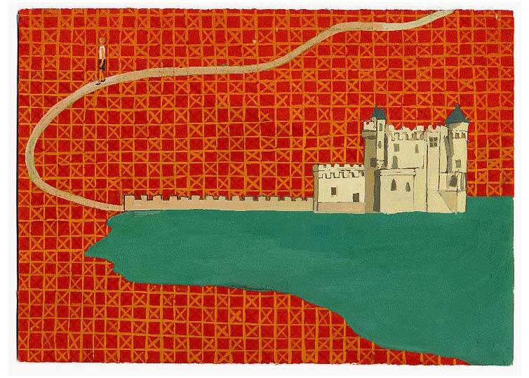 LES PLUS BELLES HEURES- Aout - 1995 - gouache / papier 25,5x19 cm - Série autobiographique "Les (…)