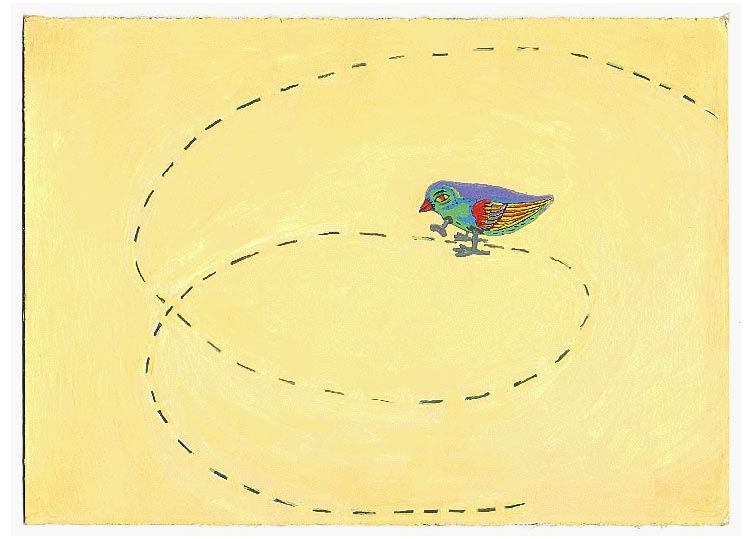 LES PLUS BELLES HEURES- Novembre - 1995 - gouache / papier 25,5x19 cm - Série autobiographique (…)