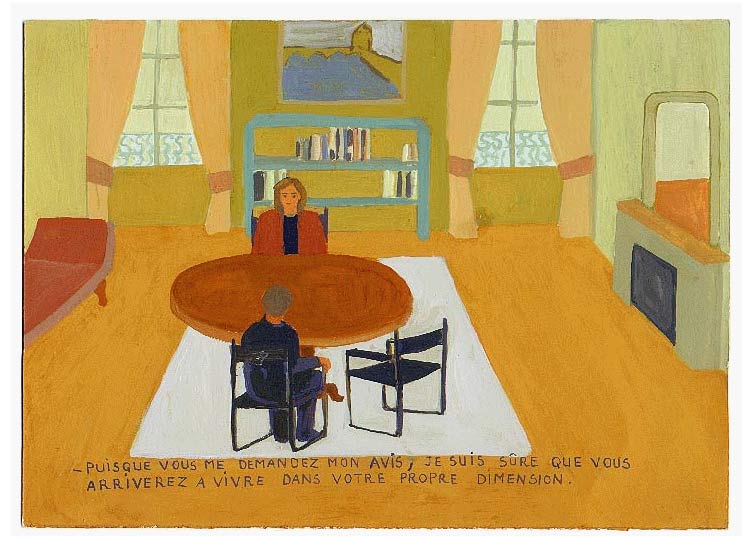 LES PLUS BELLES HEURES- Novembre - 1995 - gouache / papier 25,5x19 cm - Série autobiographique (…)