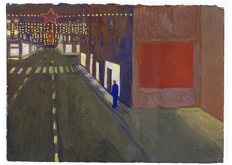 LES PLUS BELLES HEURES- Novembre - 1995 - gouache / papier 25,5x19 cm - Série autobiographique (…)
