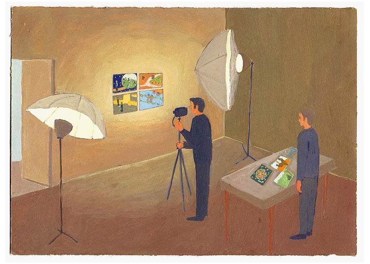 LES PLUS BELLES HEURES- Novembre - 1995 - gouache / papier 25,5x19 cm - Série autobiographique (…)