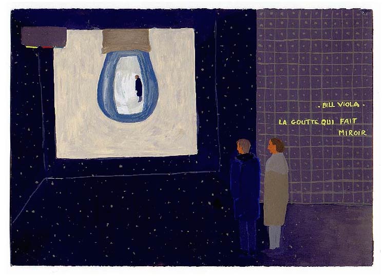 LES PLUS BELLES HEURES- Novembre - 1995 - gouache / papier 25,5x19 cm - Série autobiographique (…)