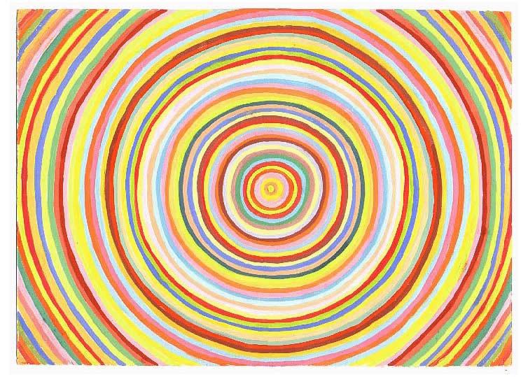 LES PLUS BELLES HEURES- Novembre - 1995 - gouache / papier 25,5x19 cm - Série autobiographique (…)