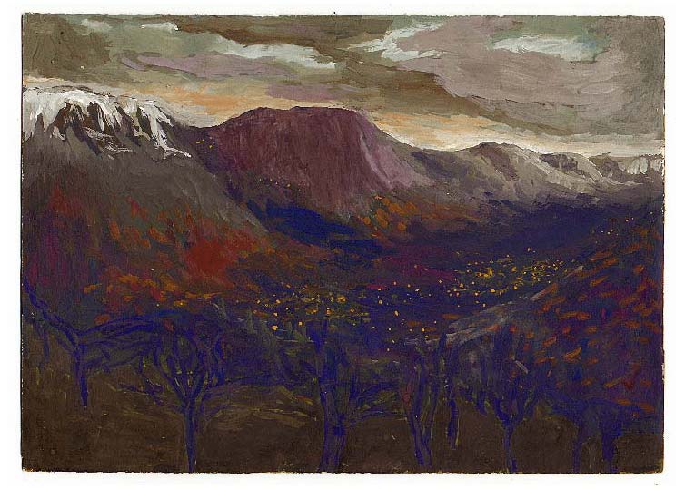 LES PLUS BELLES HEURES- Novembre - 1995 - gouache / papier 25,5x19 cm - Série autobiographique (…)