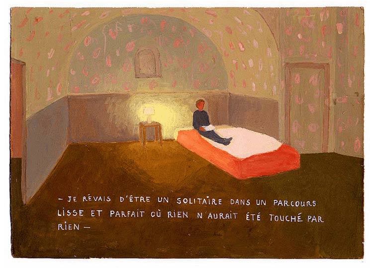 LES PLUS BELLES HEURES- Novembre - 1995 - gouache / papier 25,5x19 cm - Série autobiographique (…)