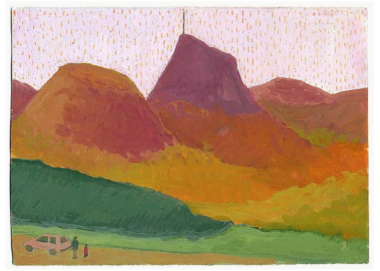 LES PLUS BELLES HEURES- Novembre - 1995 - gouache / papier 25,5x19 cm - Série autobiographique (…)