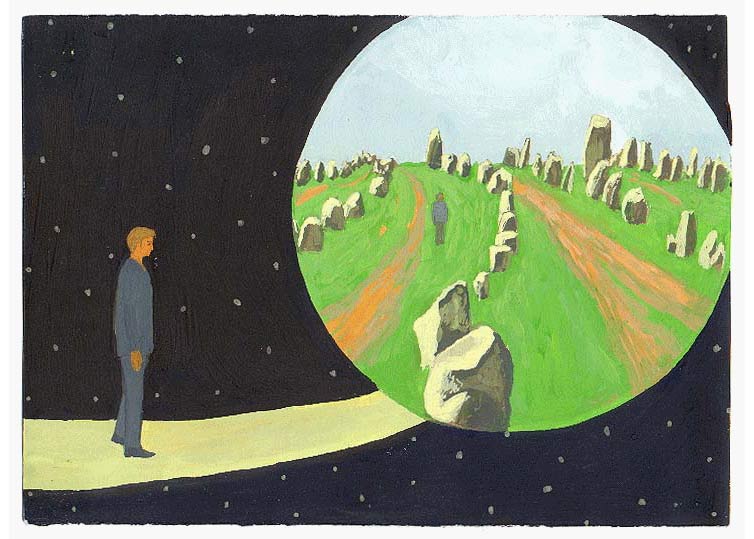 LES PLUS BELLES HEURES- Novembre - 1995 - gouache / papier 25,5x19 cm - Série autobiographique (…)