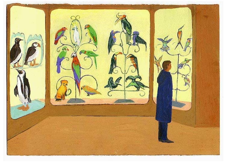 LES PLUS BELLES HEURES- Novembre - 1995 - gouache / papier 25,5x19 cm - Série autobiographique (…)