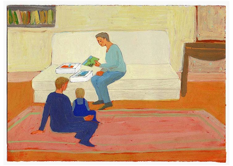 LES PLUS BELLES HEURES- Novembre - 1995 - gouache / papier 25,5x19 cm - Série autobiographique (…)