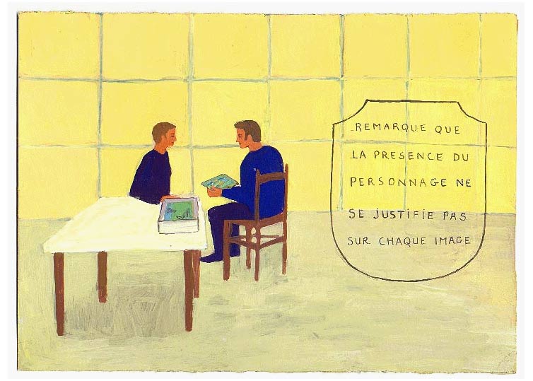 LES PLUS BELLES HEURES- Novembre - 1995 - gouache / papier 25,5x19 cm - Série autobiographique (…)