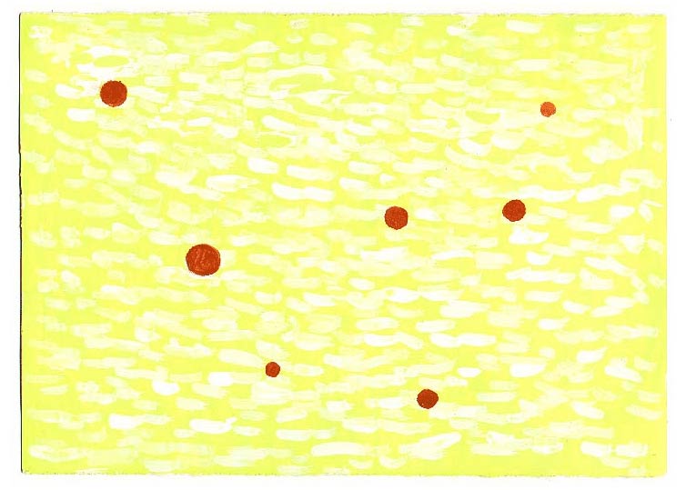 LES PLUS BELLES HEURES- Novembre - 1995 - gouache / papier 25,5x19 cm - Série autobiographique (…)