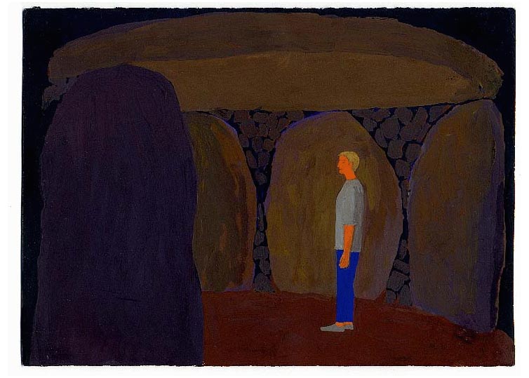 LES PLUS BELLES HEURES- Aout - 1995 - gouache / papier 25,5x19 cm - Série autobiographique "Les (…)