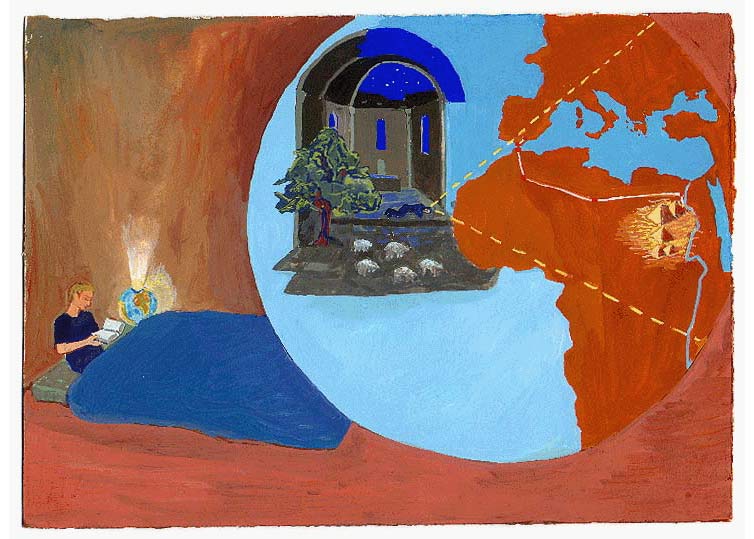LES PLUS BELLES HEURES- Septembre - 1995 - gouache / papier 25,5x19 cm - Série autobiographique (…)