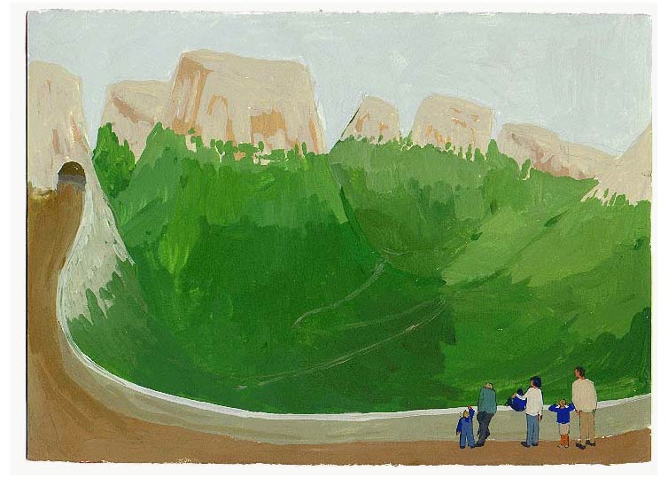 LES PLUS BELLES HEURES- Septembre - 1995 - gouache / papier 25,5x19 cm - Série autobiographique (…)