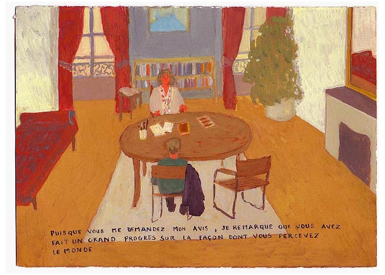 LES PLUS BELLES HEURES- Septembre - 1995 - gouache / papier 25,5x19 cm - Série autobiographique (…)