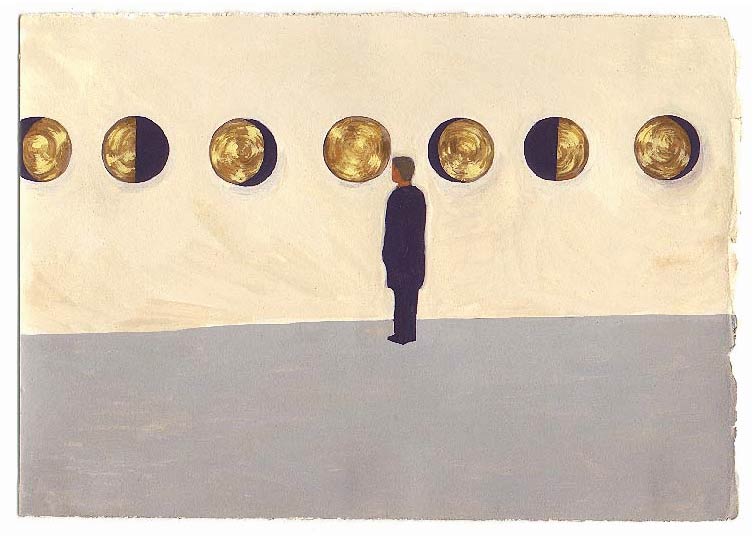 LES PLUS BELLES HEURES- Février - 1996 - gouache / papier 25,5x19 cm - Série autobiographique (…)