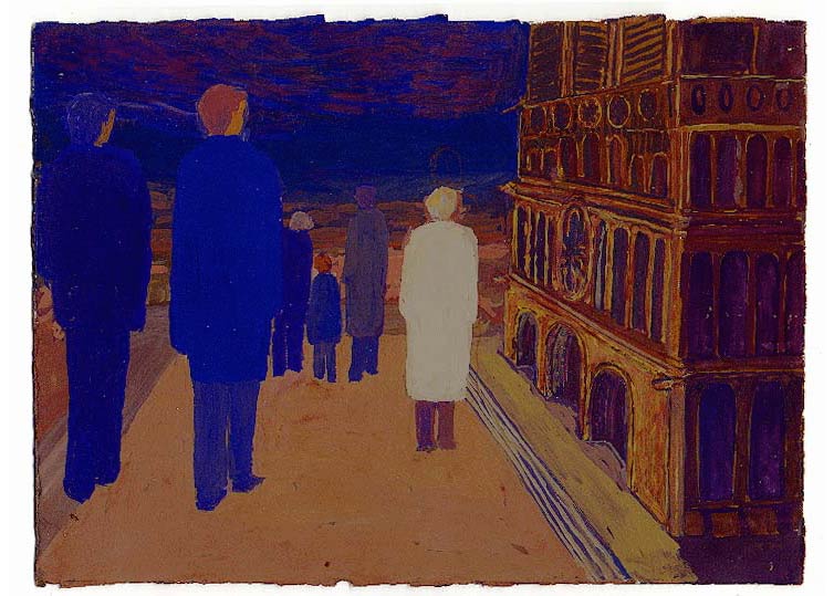 LES PLUS BELLES HEURES- Février - 1996 - gouache / papier 25,5x19 cm - Série autobiographique (…)