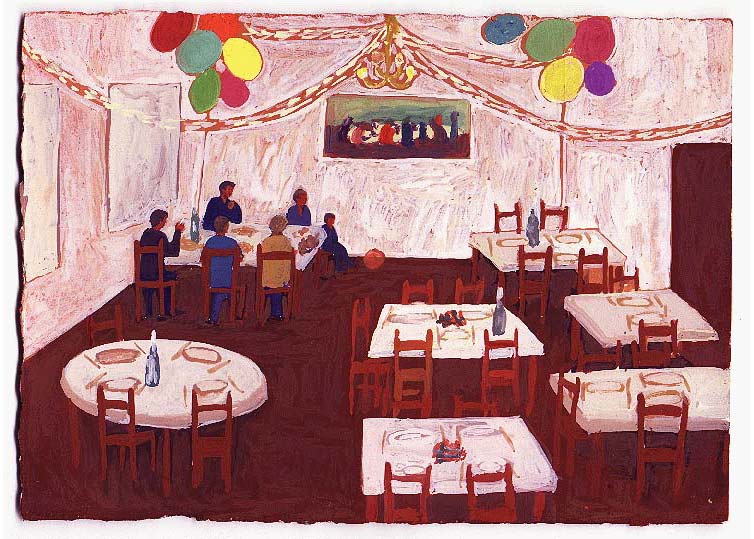 LES PLUS BELLES HEURES- Février - 1996 - gouache / papier 25,5x19 cm - Série autobiographique (…)