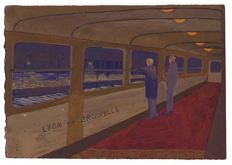 LES PLUS BELLES HEURES- Février - 1996 - gouache / papier 25,5x19 cm - Série autobiographique (…)