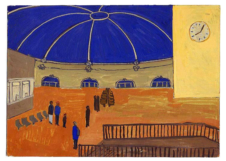 LES PLUS BELLES HEURES- Janvier - 1996 - gouache / papier 25,5x19 cm - Série autobiographique (…)