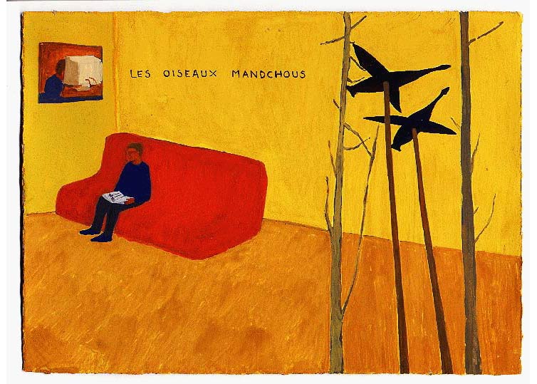 LES PLUS BELLES HEURES- Janvier - 1996 - gouache / papier 25,5x19 cm - Série autobiographique (…)