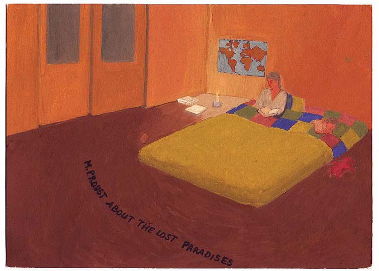 LES PLUS BELLES HEURES- Juin - 1997 - gouache / papier 25,5x19 cm - Série autobiographique "Les (…)