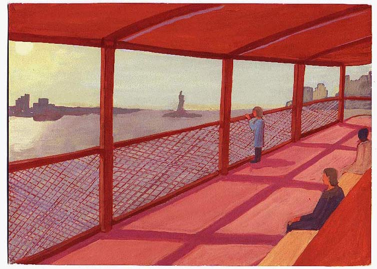 LES PLUS BELLES HEURES- Juin - 1997 - gouache / papier 25,5x19 cm - Série autobiographique "Les (…)