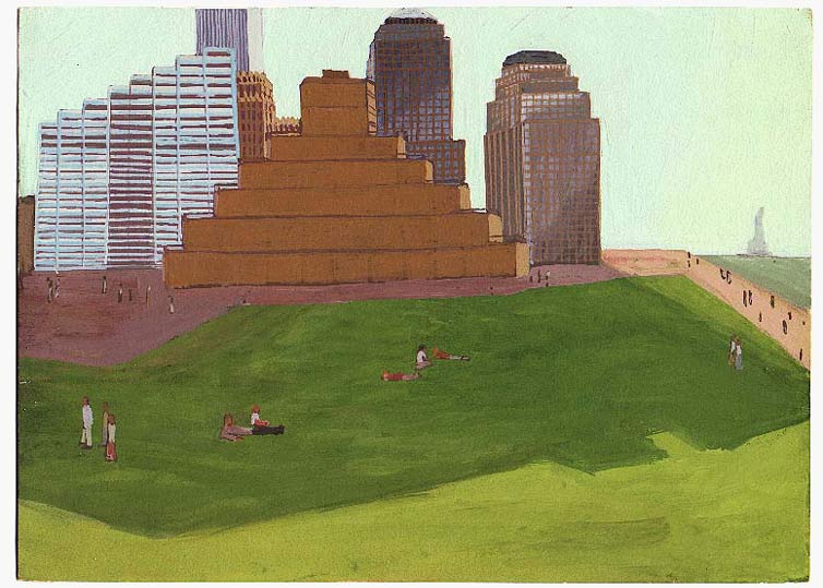 LES PLUS BELLES HEURES- Juin - 1997 - gouache / papier 25,5x19 cm - Série autobiographique "Les (…)