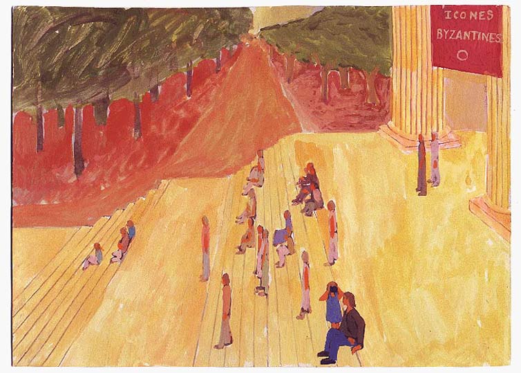 LES PLUS BELLES HEURES- Juin - 1997 - gouache / papier 25,5x19 cm - Série autobiographique "Les (…)
