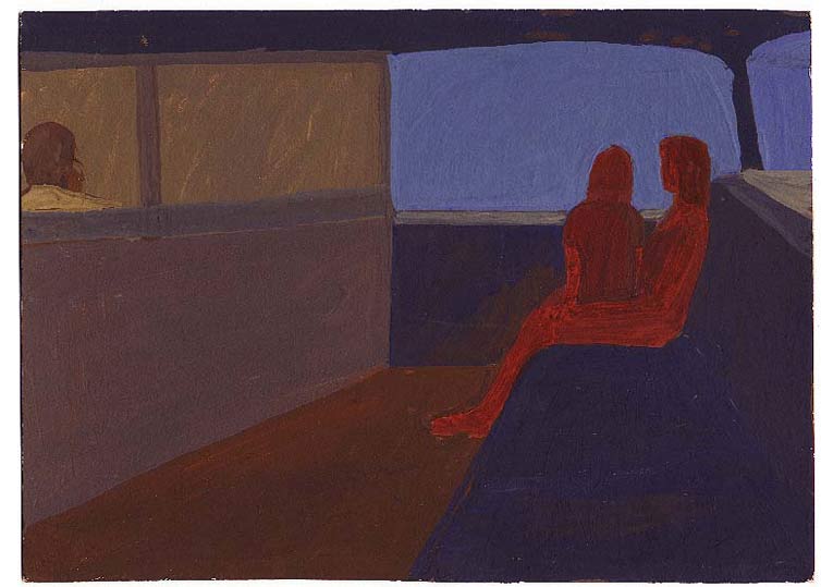 LES PLUS BELLES HEURES- Juin - 1997 - gouache / papier 25,5x19 cm - Série autobiographique "Les (…)