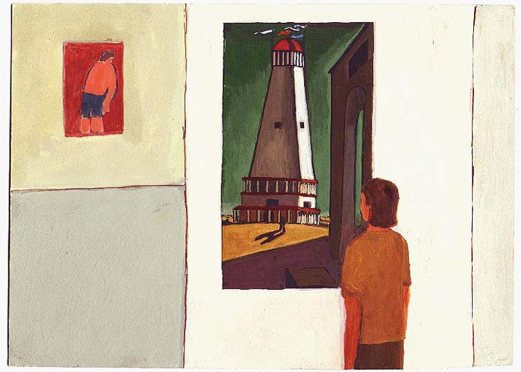 LES PLUS BELLES HEURES- Juin - 1997 - gouache / papier 25,5x19 cm - Série autobiographique "Les (…)