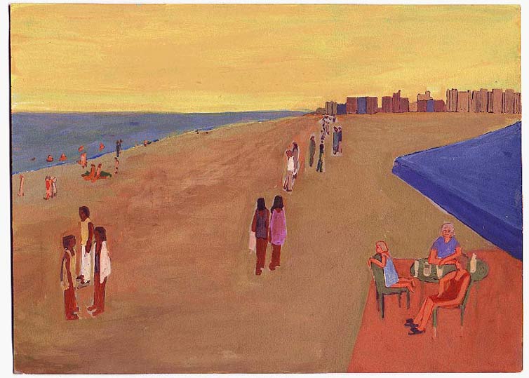 LES PLUS BELLES HEURES- Juin - 1997 - gouache / papier 25,5x19 cm - Série autobiographique "Les (…)