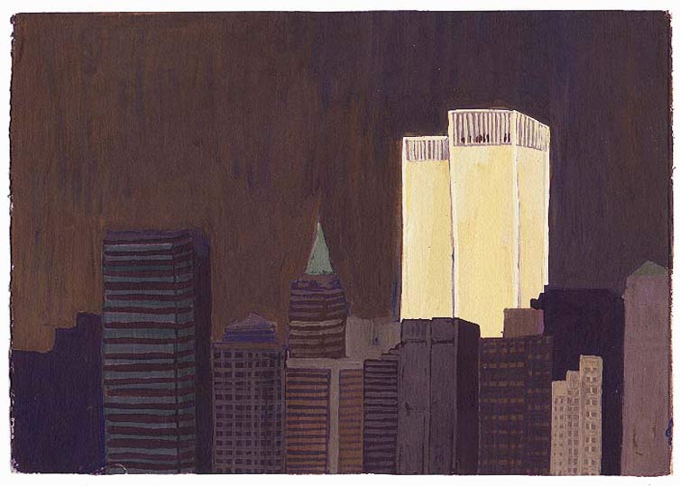 LES PLUS BELLES HEURES- Juin - 1997 - gouache / papier 25,5x19 cm - Série autobiographique "Les (…)
