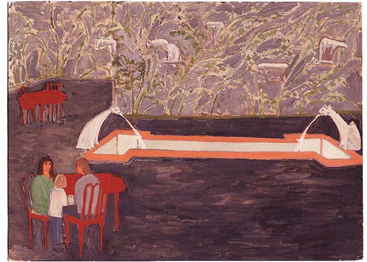 LES PLUS BELLES HEURES- Juin - 1997 - gouache / papier 25,5x19 cm - Série autobiographique "Les (…)